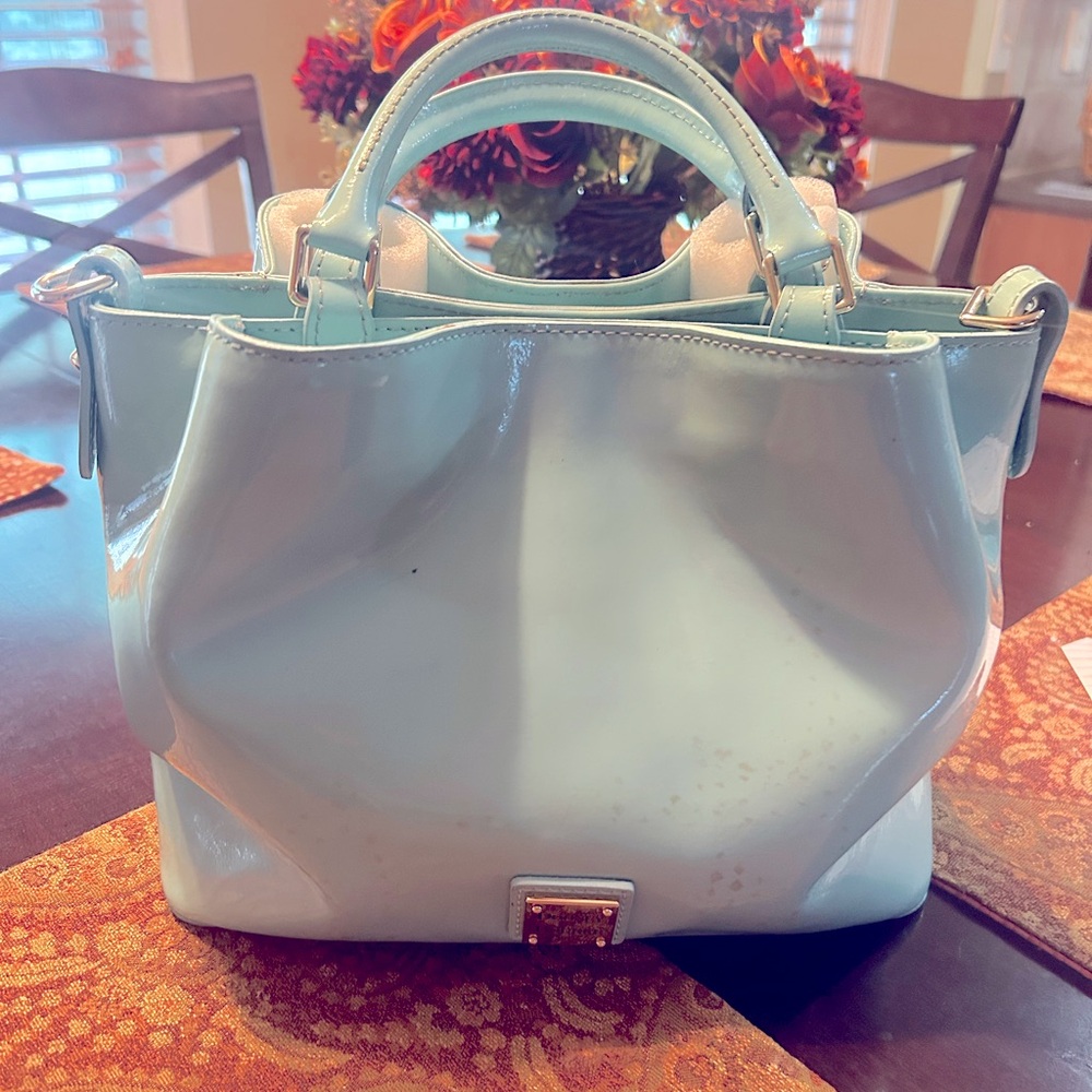 Dooney & Bourke Patent Barlow in Calypso Blue